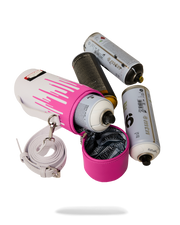 WYNWOOD WALLS COLLAB WATER BOTTLE OR SPRAYCAN HOLDER (WHT/PNK)